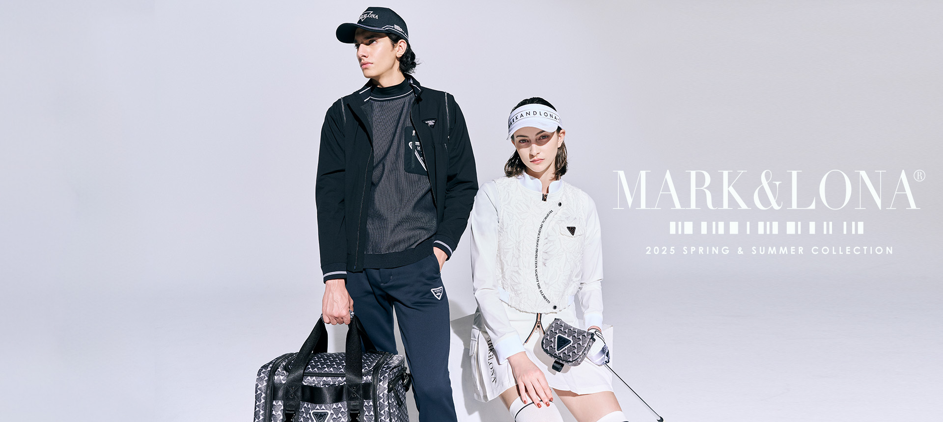 MARK&LONA マークアンドロナ ニット 迷彩 レディース ゴルフ L ロゴ 