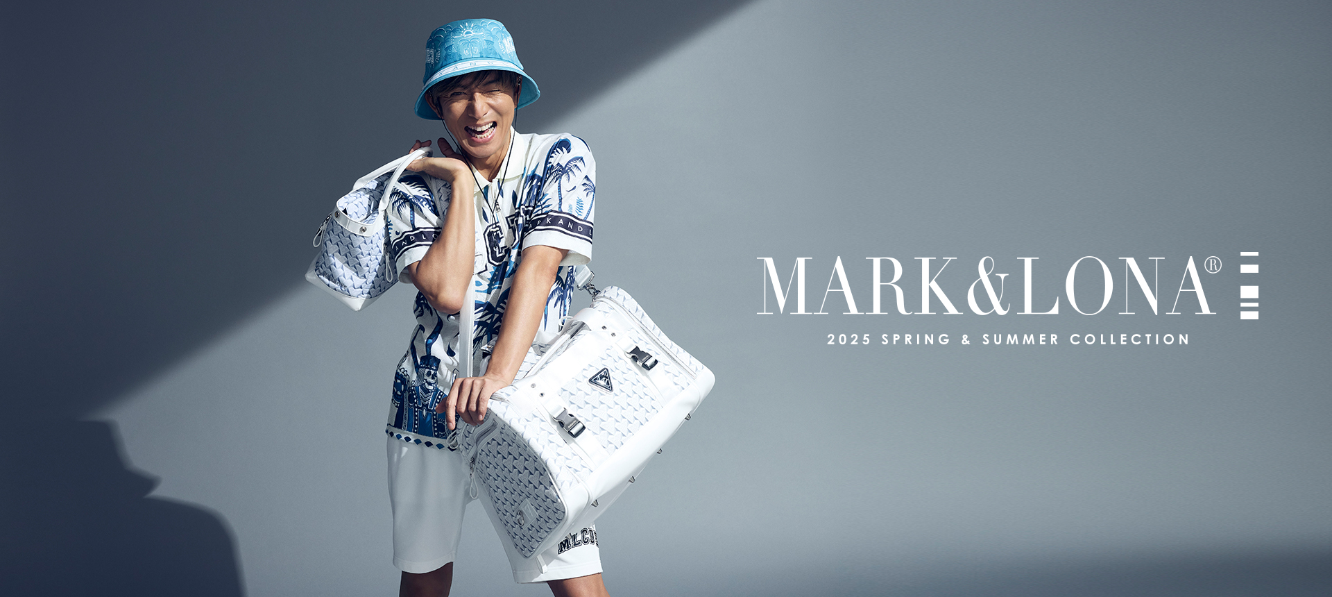 MARK&LONA ジップアップジャケット パンツセット ホワイト（MARK 