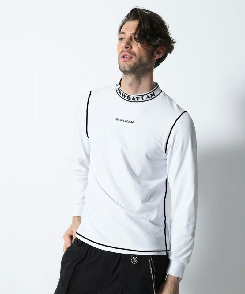 WHITE(Model:身長185cm,チェスト95cm,ウエスト75cm,ヒップ95cm,着用サイズL)