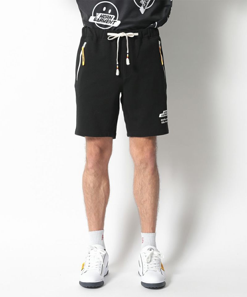 BLACK(Model:身長185cm,チェスト96cm,ウエスト76cm,ヒップ97cm,着用サイズL)