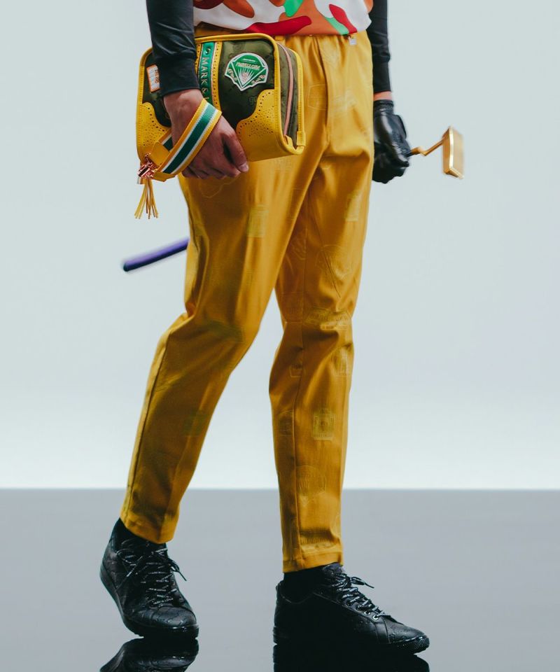 YELLOW(Model:身長186cm,チェスト92cm,ウエスト77cm,ヒップ95cm,着用サイズL)