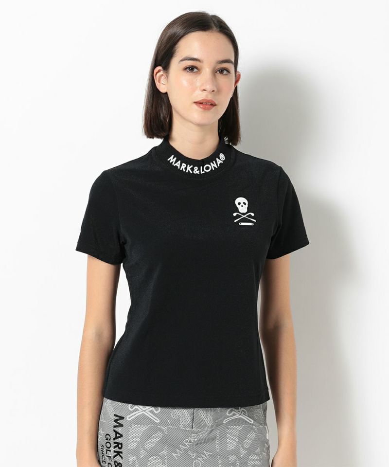 美品 ☆ 2024 MARK&LONA モックネック シャツ マーク&ロナ 白