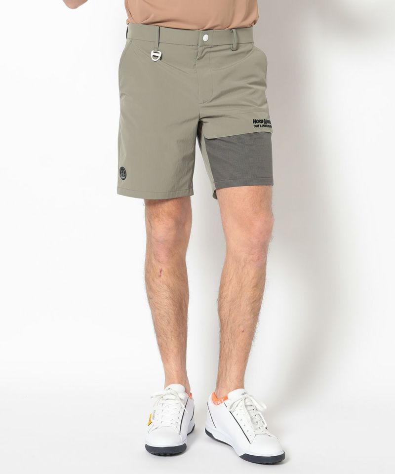 KHAKI モデル:身長185cm,チェスト96cm,ウエスト79cm,ヒップ96cm,着用サイズL