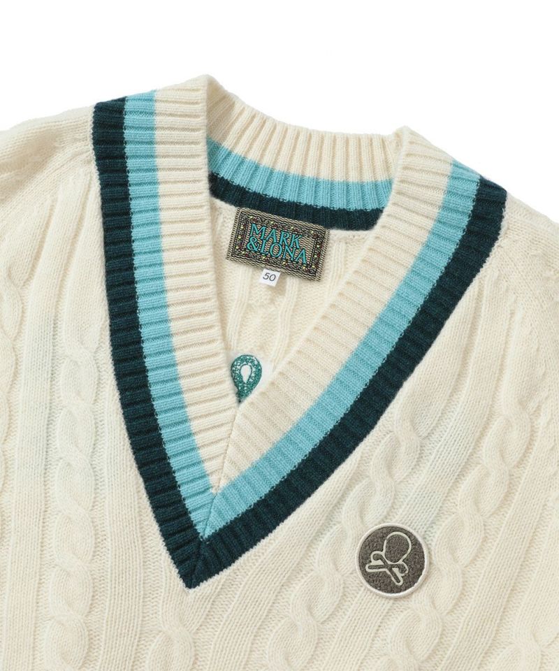 York V-Neck Cable Knit | MEN | MARK & LONA MARKET STORE 公式