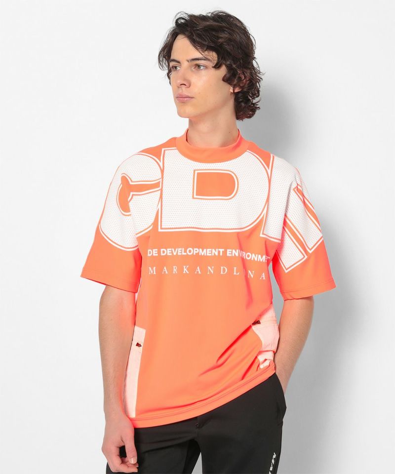 ORANGE モデル:身長182cm,チェスト87cm,ウエスト78cm,ヒップ91cm,着用サイズ：L