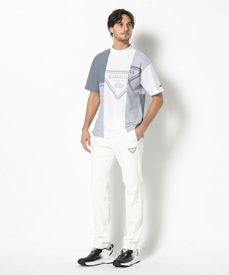 WHITE モデル:身長185cm,チェスト95cm,ウエスト75cm,ヒップ94cm,着用サイズL