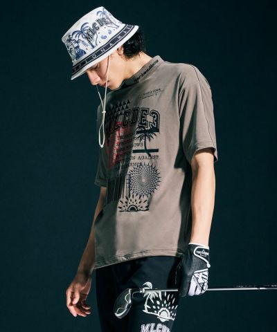 MARK&LONA 【新品】マークアンドロナ 半袖ハイネックシャツ 蛍光