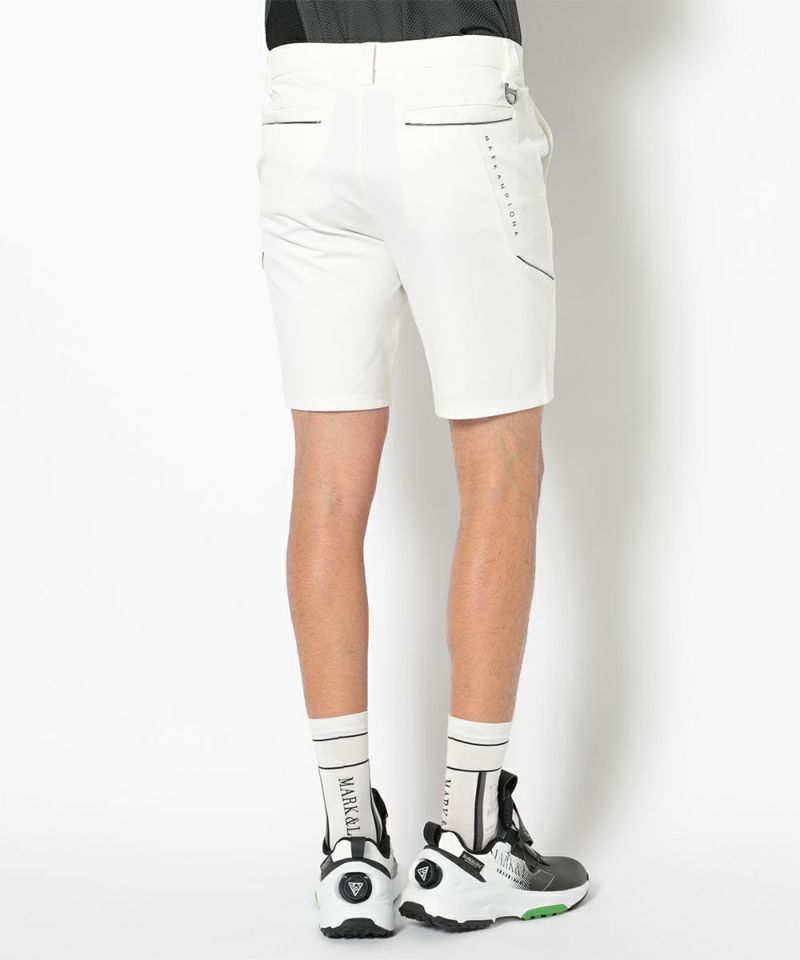 WHITE モデル:身長185cm,チェスト95cm,ウエスト75cm,ヒップ94cm,着用サイズL