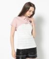 PINK モデル:身長172cm,バスト81cm,ウエスト57cm,ヒップ88cm, 着用サイズM