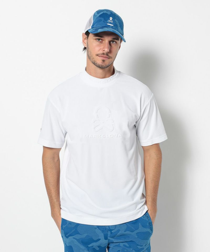 WHITE モデル:身長185cm,チェスト95cm,ウエスト75cm,ヒップ94cm,着用サイズL