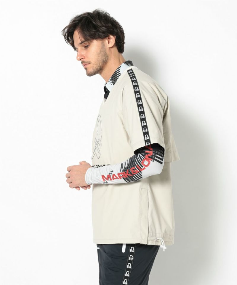 BEIGE モデル:身長185cm,チェスト95cm,ウエスト75cm,ヒップ94cm,着用サイズL