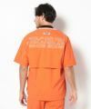 ORANGE モデル:身長185cm,チェスト95cm,ウエスト75cm,ヒップ94cm,着用サイズL