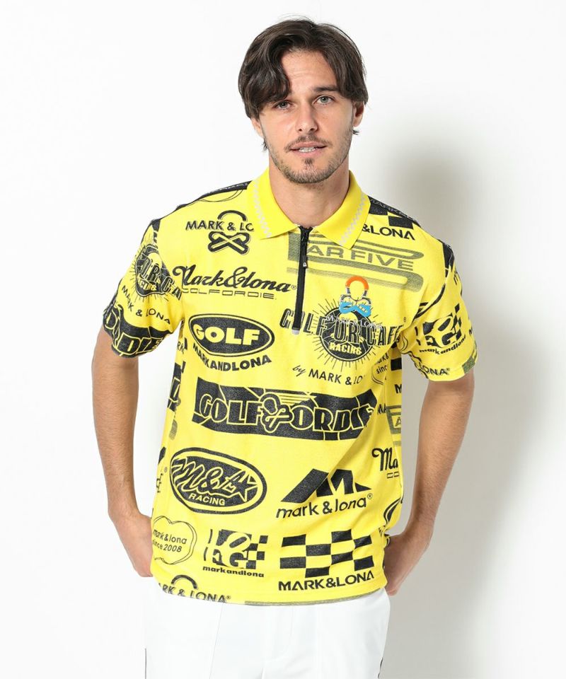 YELLOW モデル:身長185cm,チェスト95cm,ウエスト75cm,ヒップ94cm,着用サイズL