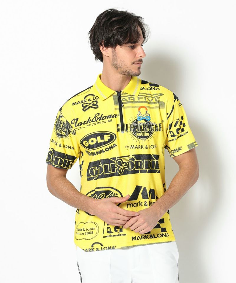 YELLOW モデル:身長185cm,チェスト95cm,ウエスト75cm,ヒップ94cm,着用サイズL