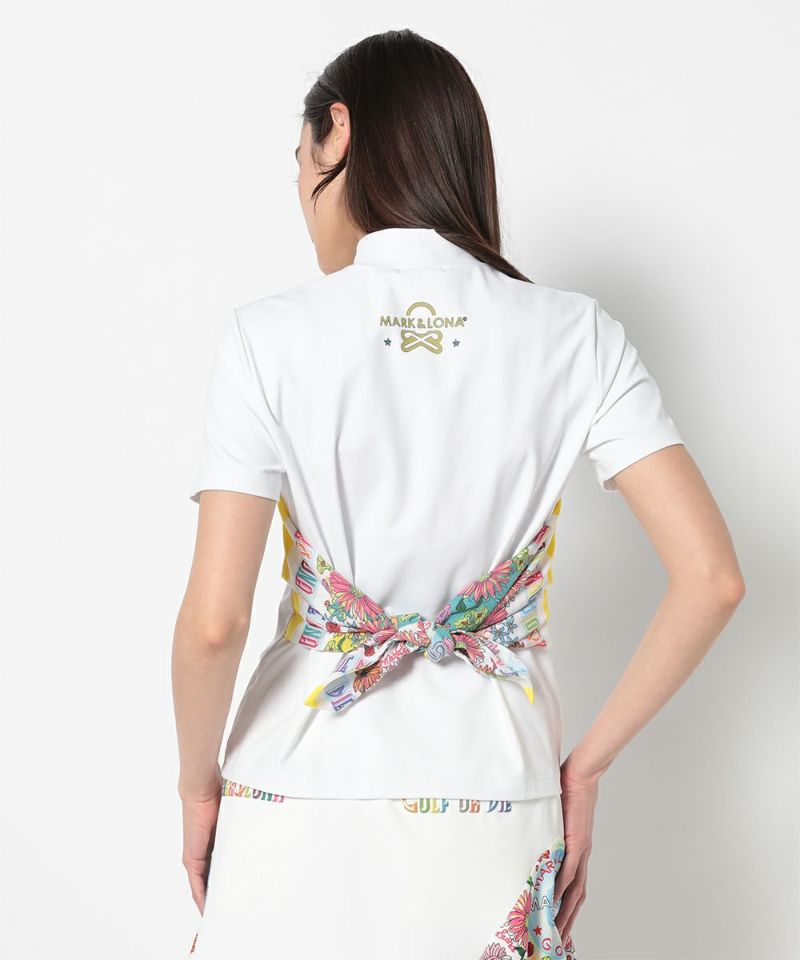 WHITE モデル:身長168cm,バスト80cm,ウエスト57cm,ヒップ89cm,着用サイズM