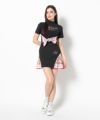 BLACK モデル:身長168cm,バスト80cm,ウエスト57cm,ヒップ89cm,着用サイズM
