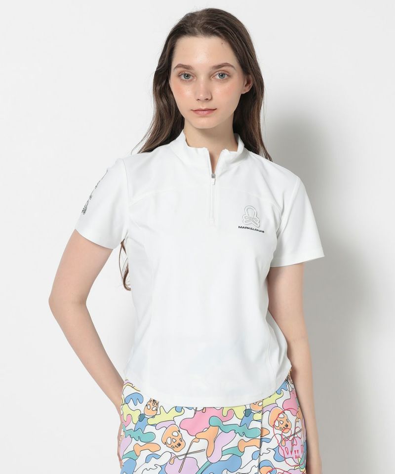 WHITE モデル:身長172cm,バスト81cm,ウエスト57cm,ヒップ88cm, 着用サイズM