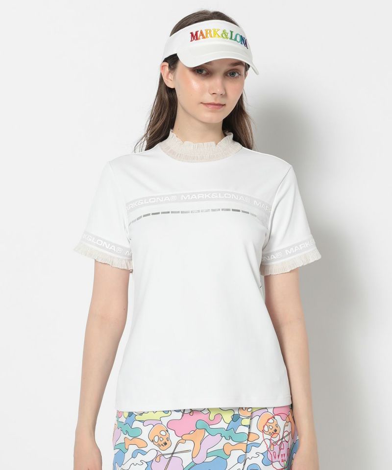 WHITE モデル:身長172cm,バスト81cm,ウエスト57cm,ヒップ88cm, 着用サイズM