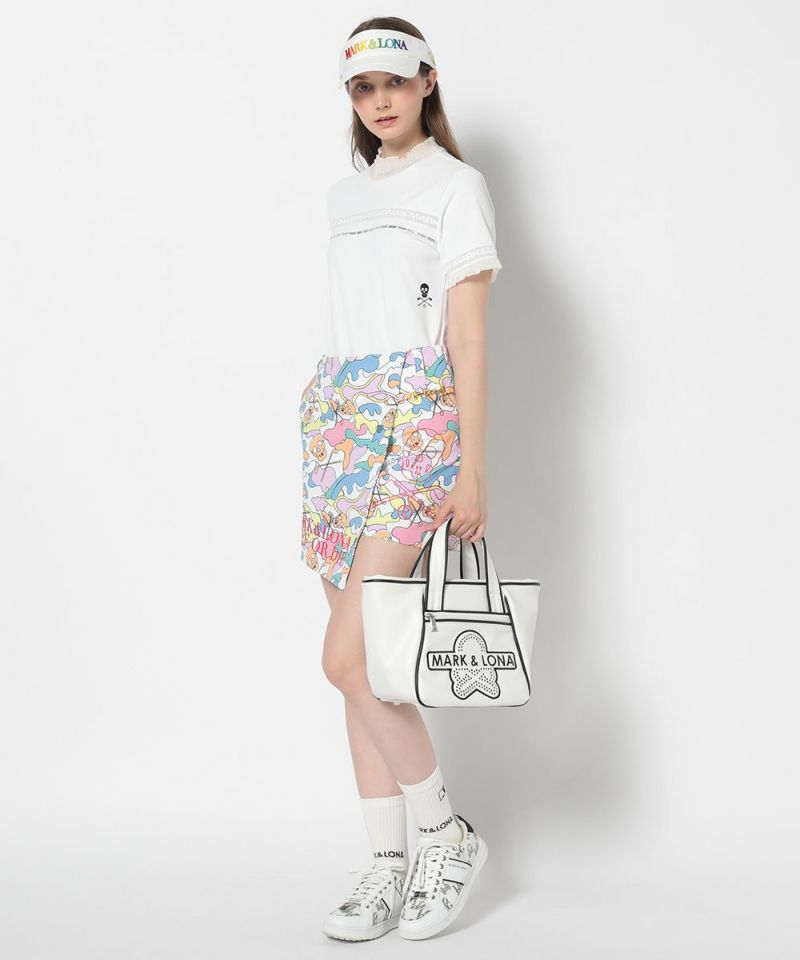 WHITE モデル:身長172cm,バスト81cm,ウエスト57cm,ヒップ88cm, 着用サイズM