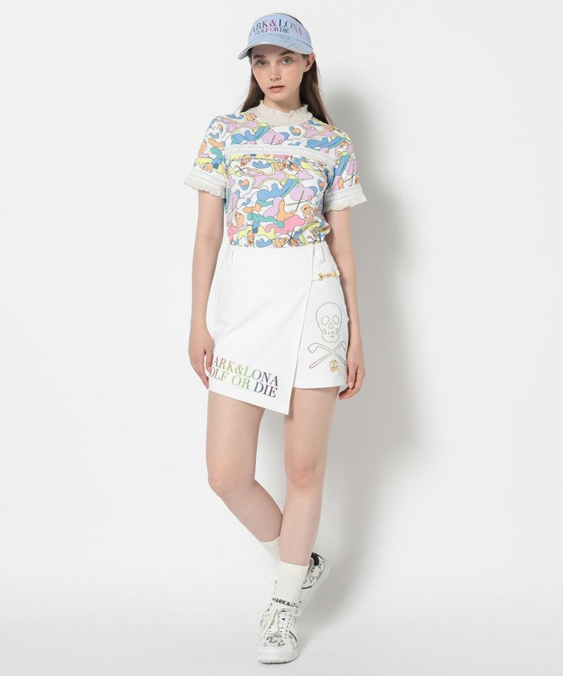 WHITE モデル:身長172cm,バスト81cm,ウエスト57cm,ヒップ88cm, 着用サイズM