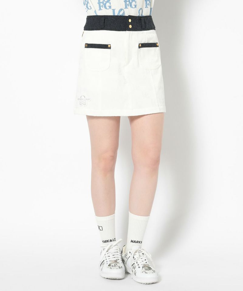 WHITE モデル:身長172cm,バスト81cm,ウエスト57cm,ヒップ88cm, 着用サイズ：M