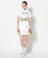WHITE モデル:身長172cm,バスト81cm,ウエスト57cm,ヒップ88cm, 着用サイズ：M