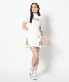 WHITE モデル:身長168cm,バスト80cm,ウエスト57cm,ヒップ89cm,着用サイズM