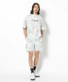 WHITE モデル:身長181cm,チェスト98cm,ウエスト76cm,ヒップ92cm,着用サイズL