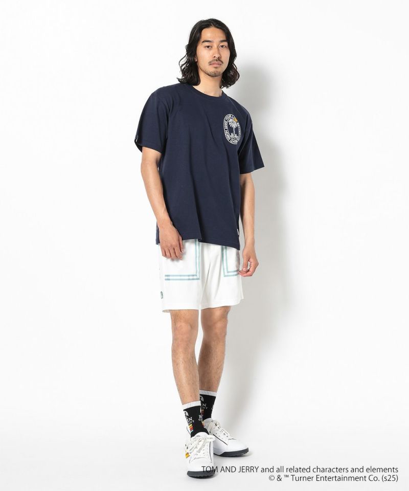 NAVY モデル:身長181cm,チェスト98cm,ウエスト76cm,ヒップ92cm,着用サイズL