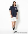 NAVY モデル:身長181cm,チェスト98cm,ウエスト76cm,ヒップ92cm,着用サイズL