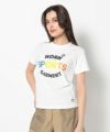 WHITE モデル:身長168cm,バスト80cm,ウエスト57cm,ヒップ89cm,着用サイズUNISEX