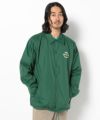 GREEN モデル:身長181cm,チェスト98cm,ウエスト76cm,ヒップ92cm,着用サイズL