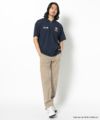 NAVY モデル:身長181cm,チェスト98cm,ウエスト76cm,ヒップ92cm,着用サイズL