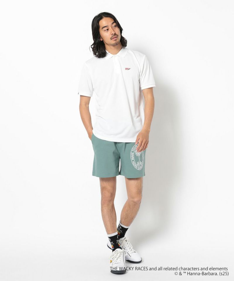 WHITE モデル:身長181cm,チェスト98cm,ウエスト76cm,ヒップ92cm,着用サイズL
