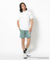 WHITE モデル:身長181cm,チェスト98cm,ウエスト76cm,ヒップ92cm,着用サイズL