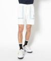 WHITE モデル:身長181cm,チェスト98cm,ウエスト76cm,ヒップ92cm,着用サイズL
