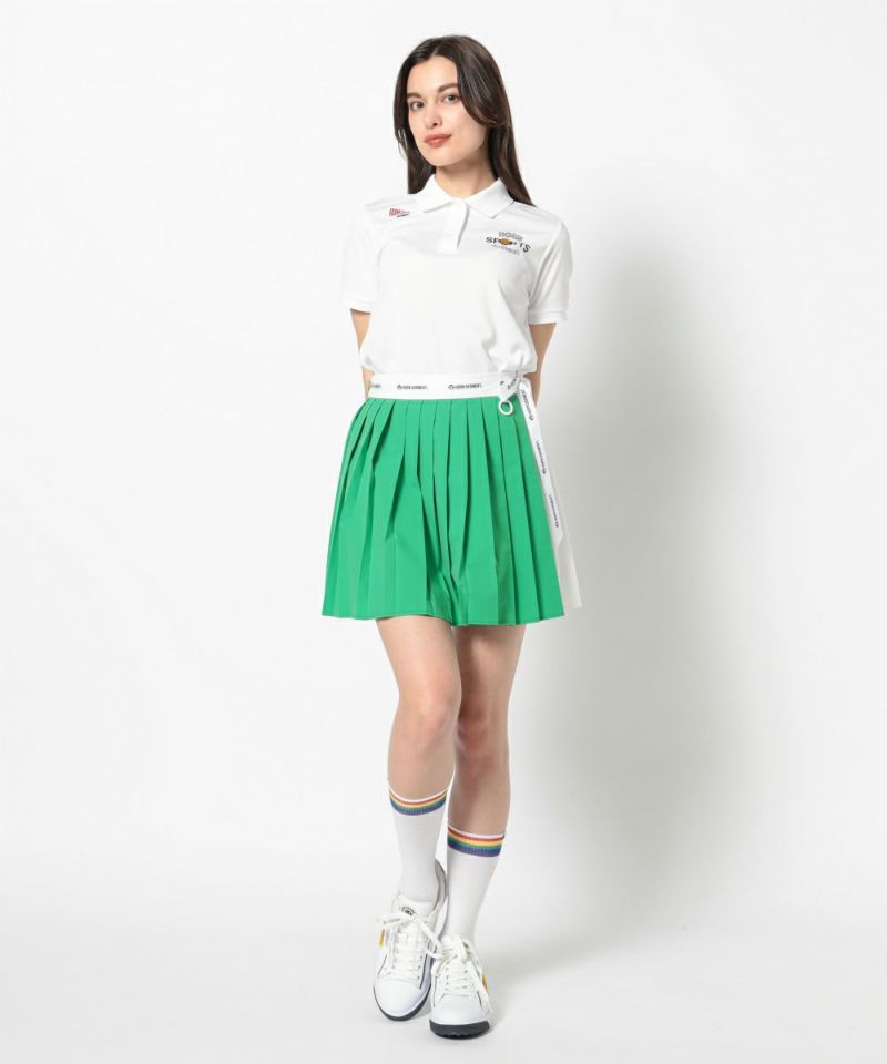 WHITE モデル:身長168cm,バスト80cm,ウエスト57cm,ヒップ89cm,着用サイズM