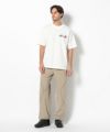 WHITE モデル:身長185cm,チェスト95cm,ウエスト75cm,ヒップ94cm,着用サイズL