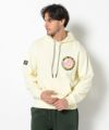 YELLOW モデル:身長185cm,チェスト95cm,ウエスト75cm,ヒップ94cm,着用サイズL