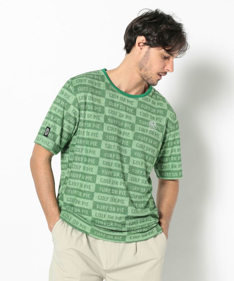 GREEN モデル:身長185cm,チェスト95cm,ウエスト75cm,ヒップ94cm,着用サイズL