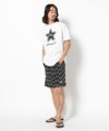 WHITE モデル:身長181cm,チェスト98cm,ウエスト76cm,ヒップ92cm,着用サイズL