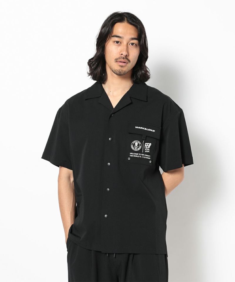 BLACK モデル:身長181cm,チェスト98cm,ウエスト76cm,ヒップ92cm,着用サイズL 