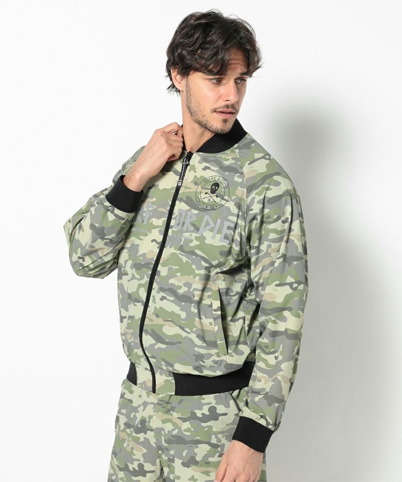 CAMO モデル:身長185cm,チェスト95cm,ウエスト75cm,ヒップ94cm,着用サイズL
