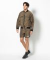 LEOPARD モデル:身長185cm,チェスト95cm,ウエスト75cm,ヒップ94cm,着用サイズL