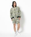 CAMO モデル:身長181cm,チェスト98cm,ウエスト76cm,ヒップ92cm,着用サイズL