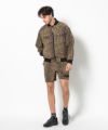 LEOPARD モデル:身長185cm,チェスト95cm,ウエスト75cm,ヒップ94cm,着用サイズL