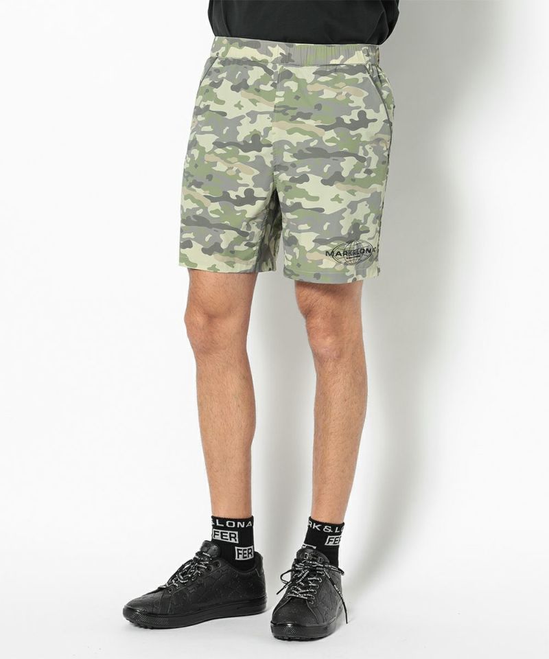 CAMO モデル:身長185cm,チェスト95cm,ウエスト75cm,ヒップ94cm,着用サイズL