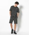 BLACK モデル:身長185cm,チェスト95cm,ウエスト75cm,ヒップ94cm,着用サイズL
