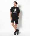 BLACK モデル:身長185cm,チェスト95cm,ウエスト75cm,ヒップ94cm,着用サイズL