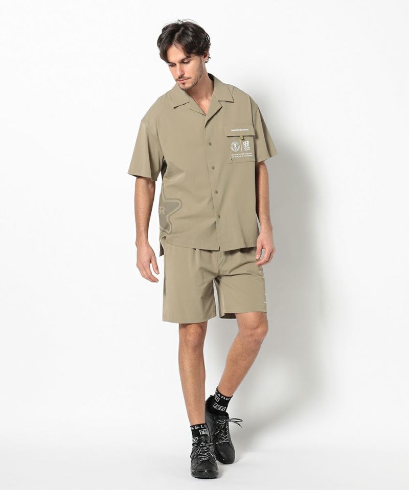BEIGE モデル:身長185cm,チェスト95cm,ウエスト75cm,ヒップ94cm,着用サイズL